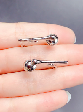 925银白色木鱼戒指开口指环