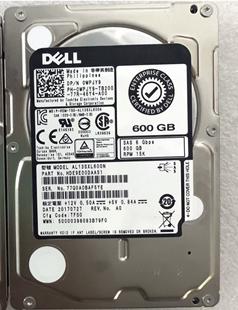 6GB AL13SXL600N服务器硬盘 SAS 戴尔DELL 15K 0WPJY9 600G 2.5