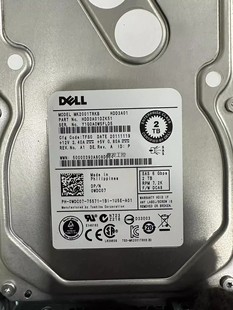 0WDC07 3.5寸 SAS DELL 服务器硬盘 MK2001TRKB 7.2k 东芝原装