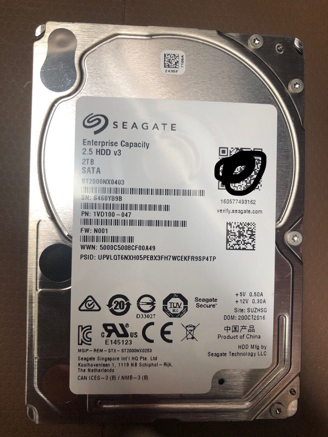 希捷2tb企业级服务器硬盘2.5寸7.2k st2000nx0403 sata 2t