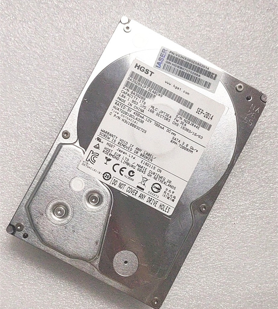 浪潮hgst/日立 1t 7200转 32m sata2 企业级硬盘 hua722010cla330
