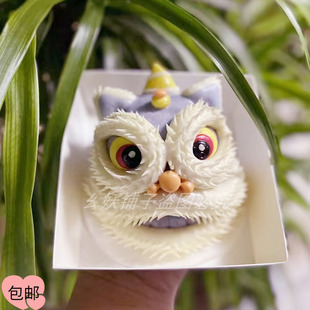 中式面点醒狮馒头包装盒方形食品级白卡盒透明盖子精装馒头白色盒