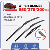 适配Alfa Romeo Mito前后雨刮器无骨汽车雨刷片右肽右舵海外Wiper