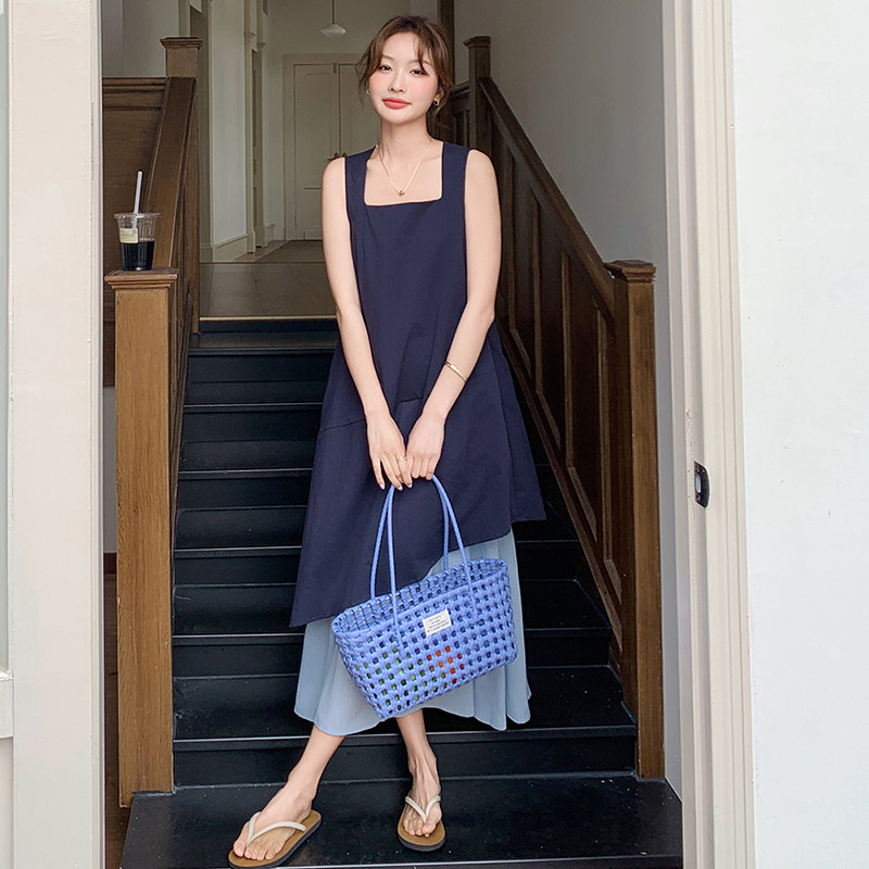 2026夏装新品拼接连衣裙连衣裙C64P135K199,女装连衣裙,2C103