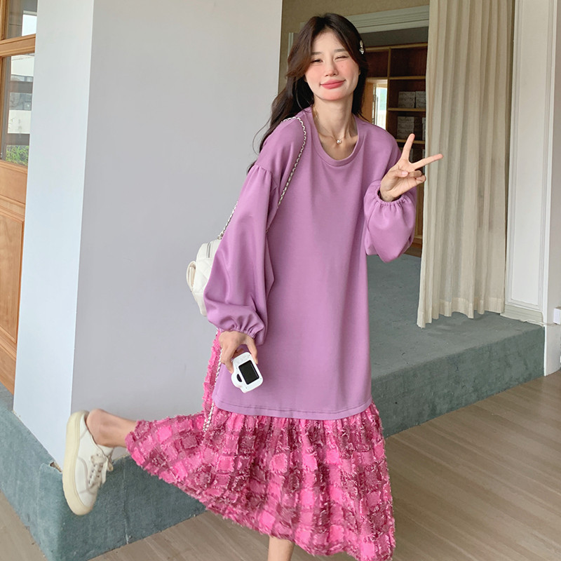 2026秋装新品主推拼接连衣裙2406P135K199,女装连衣裙,2C103