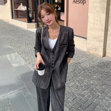 2026秋装新品主推棉麻加厚版西服套装2458P185K278，女装套装/套裙，2C103