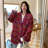 多巴胺千金小香风外套女春秋超火好看高级小众独特漂亮短夹克上衣，女装短外套，2C103