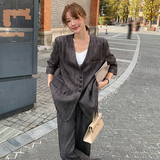 2026秋装新品主推棉麻加厚版西服套装2458P185K278，女装套装/套裙，2C103