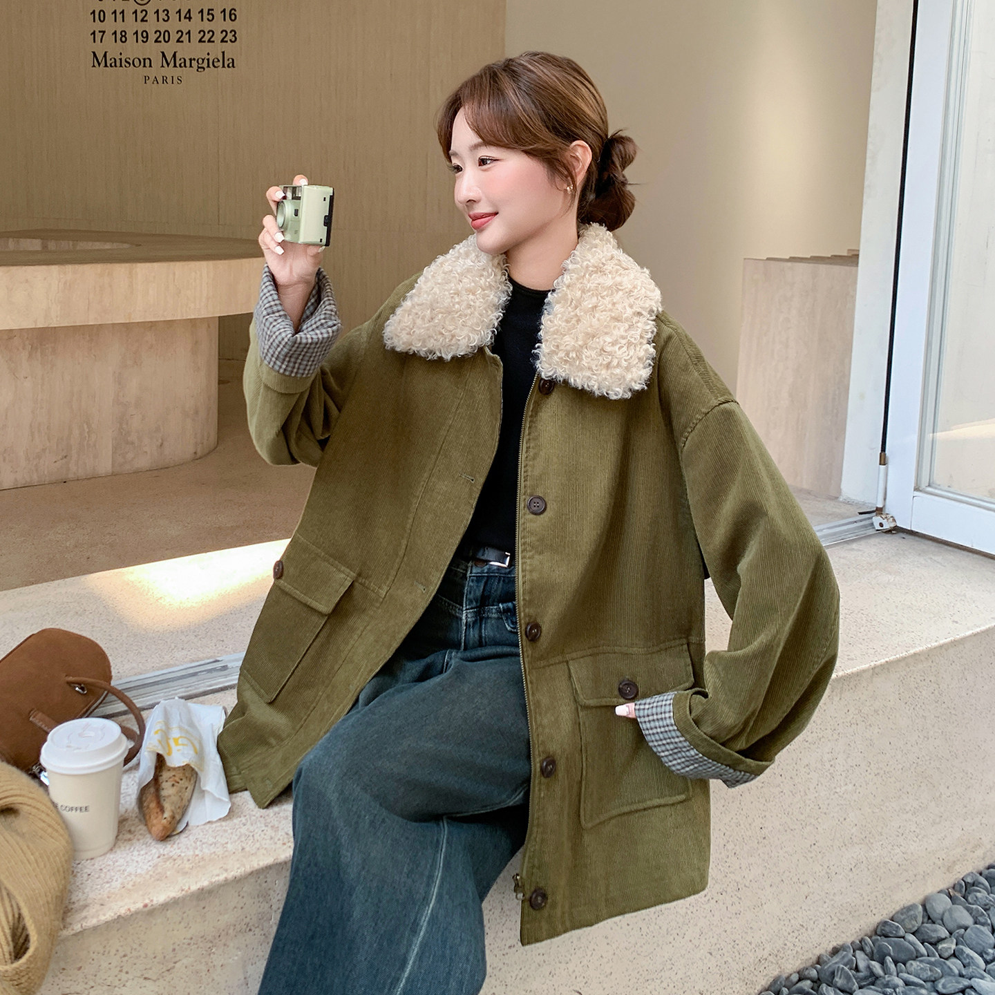 2025冬装新品毛内胆外套大货已出C311P225K338,女装短外套,2C103