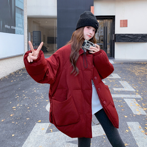 圣诞新年红色羽绒服女2025冬季新款韩系巨好看气质减龄白鸭绒外套图片