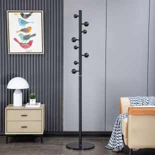 盼盼鲸简约衣架立式 衣服架不锈钢挂衣架落地卧室金属大理石衣帽架