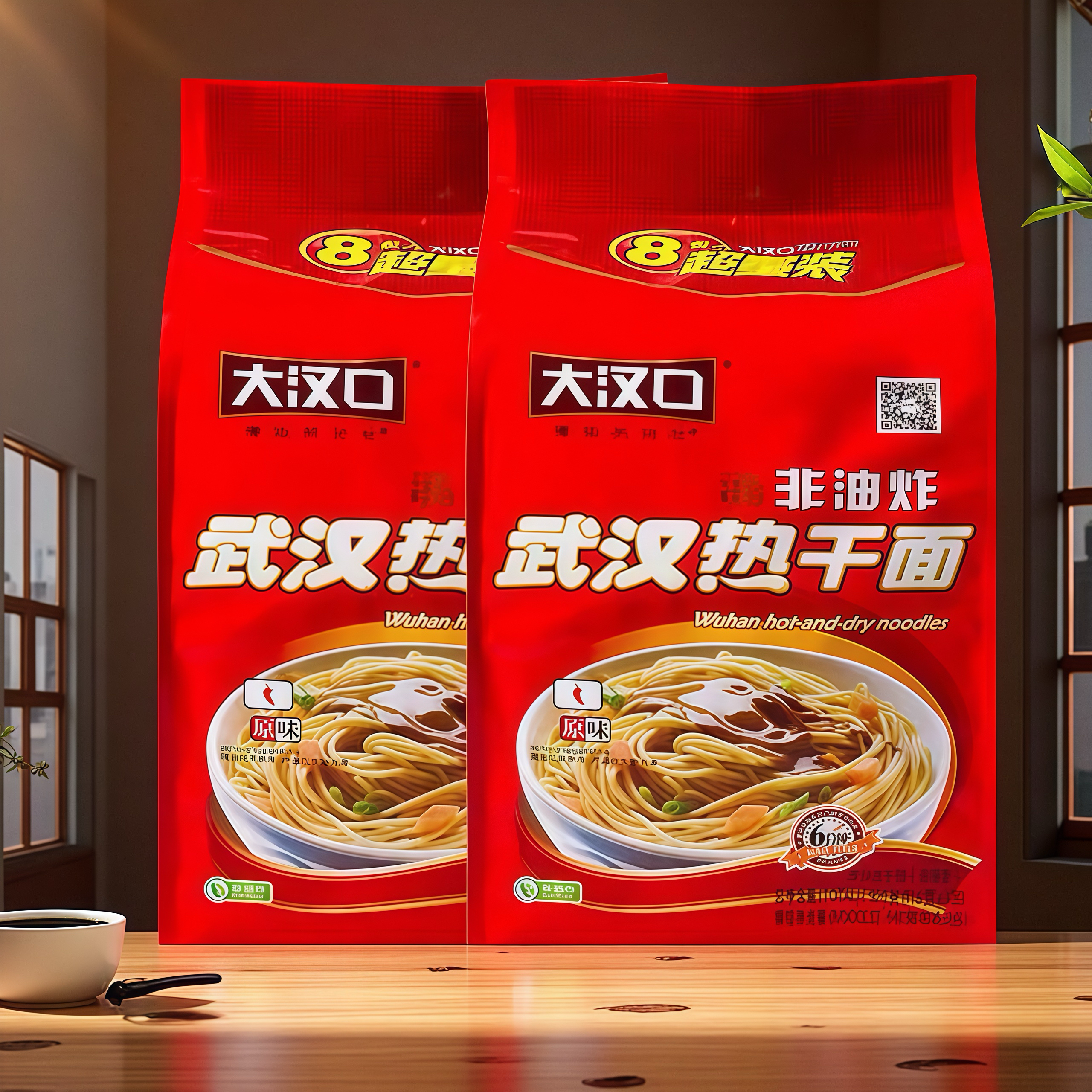 包邮湖北武汉特产大汉口8小包热干面熟食方便干拌面小吃零食年货