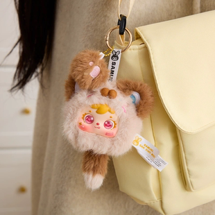 正版三小毛喵喵爪爪盲盒可爱毛绒公仔挂件创意女孩包包装饰品礼物