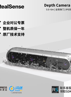 Intel英特尔RealSense D456双目深度相机IP65防护等级D455升级