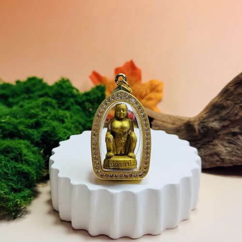 泰国佛牌正品 阿赞奥早期 姐姐 意大利金壳 吊坠