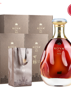 张裕可雅白兰地 桶藏10年xo 40度国产洋酒葡萄蒸馏酒 整箱700ml*4