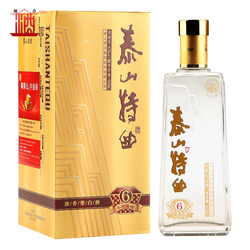 泰山牌泰山特曲  42度浓香型白酒小窖佳酿6 单瓶500ml