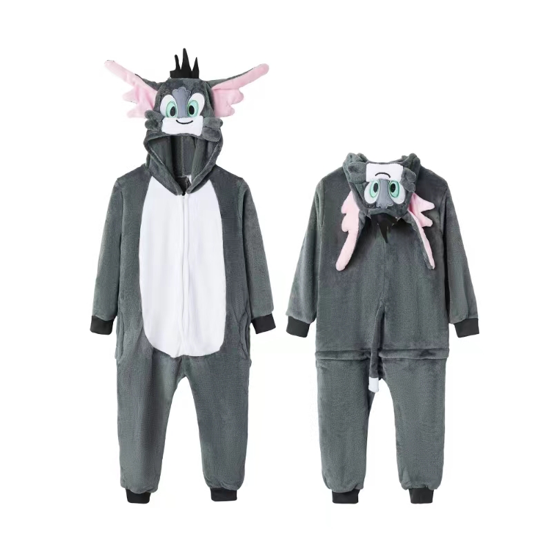 幼儿园化妆舞会汤姆猫儿童衣服男童睡衣cos服圣诞派对搞怪亲子装5