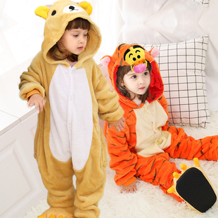 幼儿园亲子运动会服装女童可爱动物演出服轻松熊表演服男童老虎冬