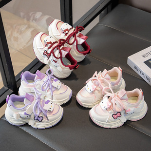 女童鞋子2026春季新款儿童卡通超火运动鞋女孩爆款公主老爹鞋跑步