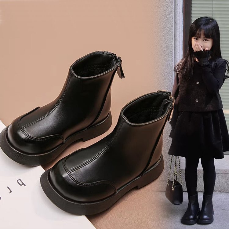 女童马丁靴英伦风时尚短靴2025新款秋季儿童软底皮靴中大童单靴潮