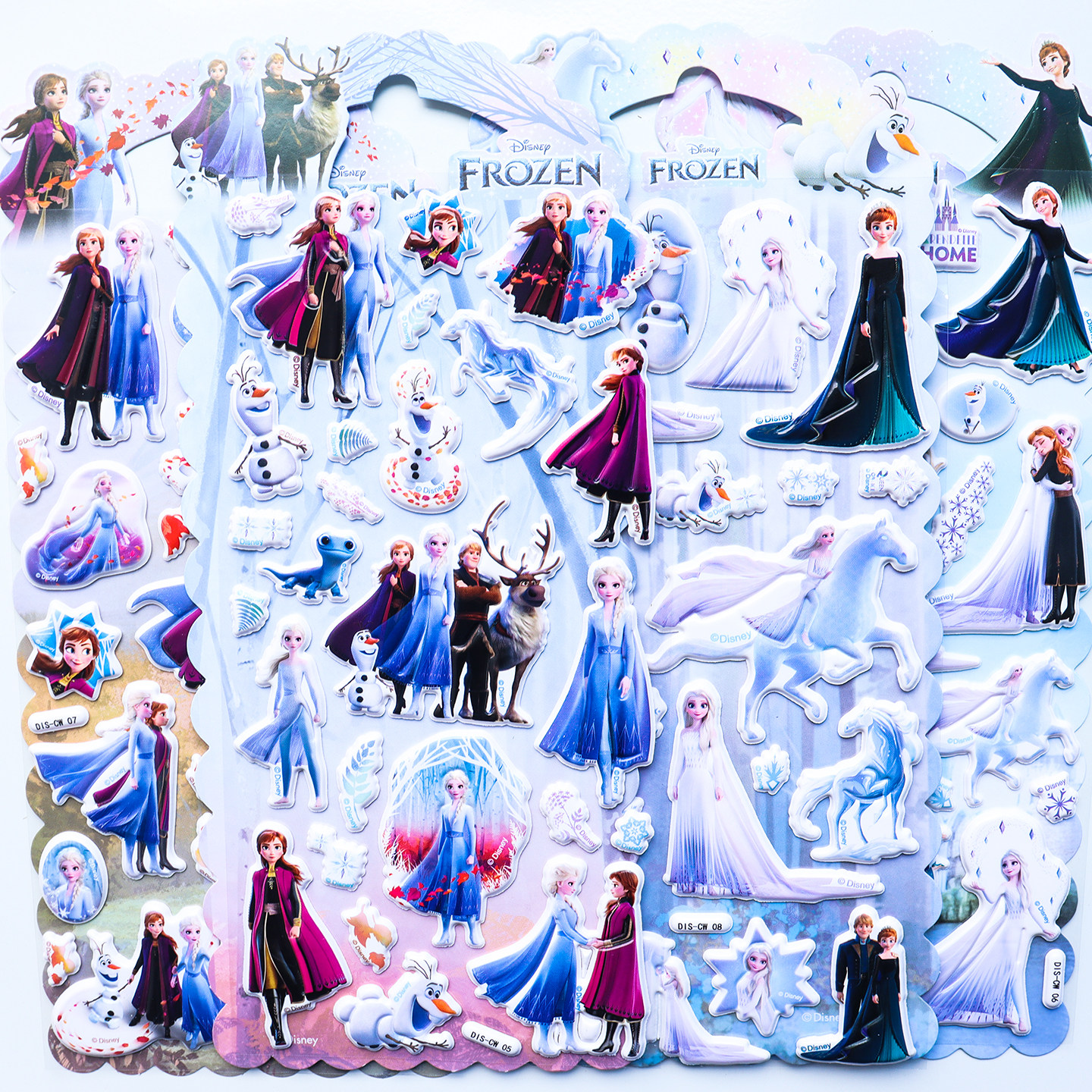 冰雪奇缘贴纸儿童女孩公主水晶宝石钻石贴画粘贴立体泡泡艾莎爱莎