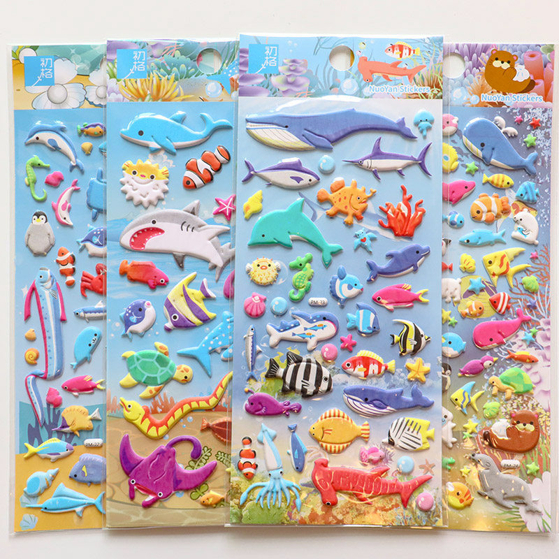 海洋生物贴纸海底世界贴画粘贴