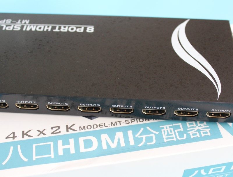 8口HDMI分配器电视卖场1进8出一分八高清3D 4K*2K@迈拓MT-SP108M