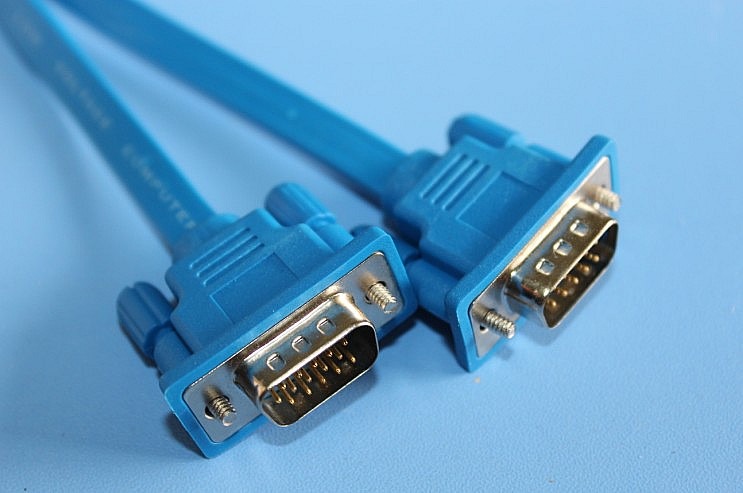 高清 vga连接线 扁平vga线 显示器电视连接线 VGA3+6投影仪视频线