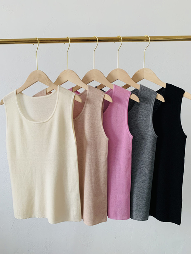 弹力四平JOS*羊绒针织背心