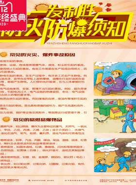 包发票 一发制胜之防火防爆须知宣教挂图