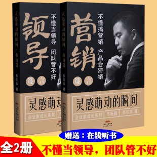 灵感萌动的瞬间市场篇领导箴言+营销箴言全2册 2022年苏引华新版图书籍 不懂当领导团队管不好不懂搞营销产品会滞销