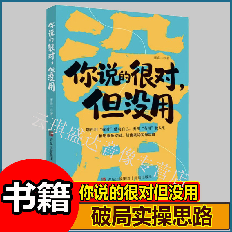 张嘉一+1的销售人生老板新书你说的很对但没用 - 实物图