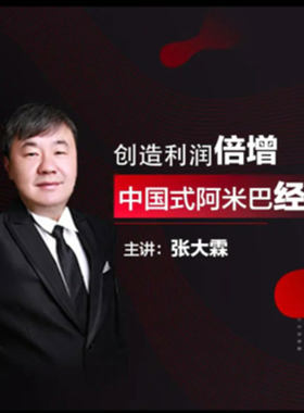 创造利润倍增中国式阿米巴经营网络课程非DVD 张大霖中智3.5