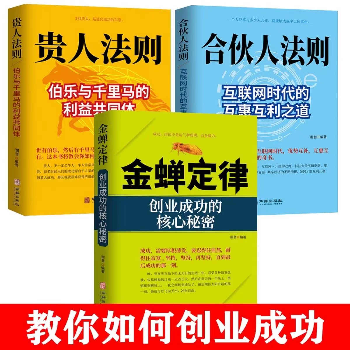 全3册金蝉定律贵人法则合伙人挫折必然定律苦难守恒定律创业成功自我实现之路