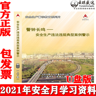 正版 警钟长鸣安全生产违法违规典型案例警示U盘视频2021年安全月