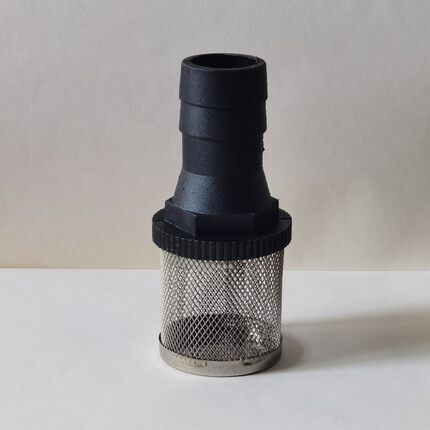1寸 塑料过滤器 连25毫米皮管油管插管304滤网带止回阀过滤底网