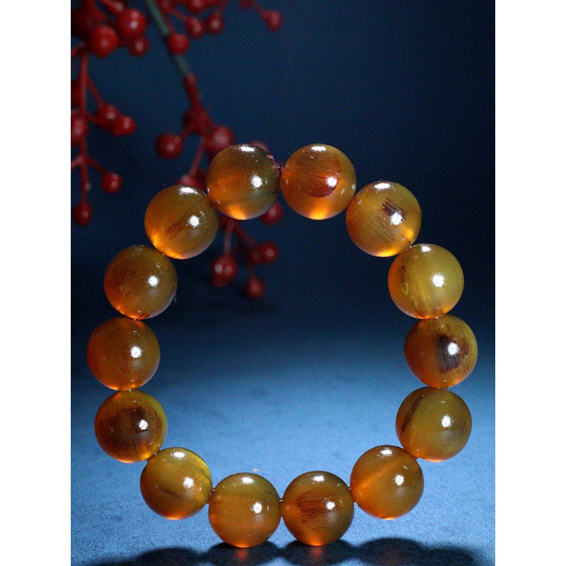 藏式旋羊角手串满血藏式老羊角手