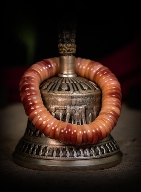 满血骆驼骨切片珠手串男士款高档