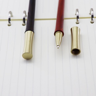 黄铜签字笔黑檀木签字笔科檀宝珠笔个性刻字商务礼品笔红木笔批发