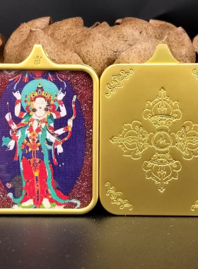 朱砂魔力支天唐卡吊坠男女护身项
