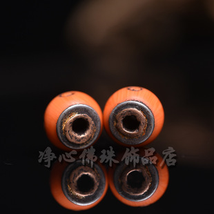 纯银镶嵌藏区料器DIY半成品配件文玩佛珠念珠手串腰珠顶珠配珠饰