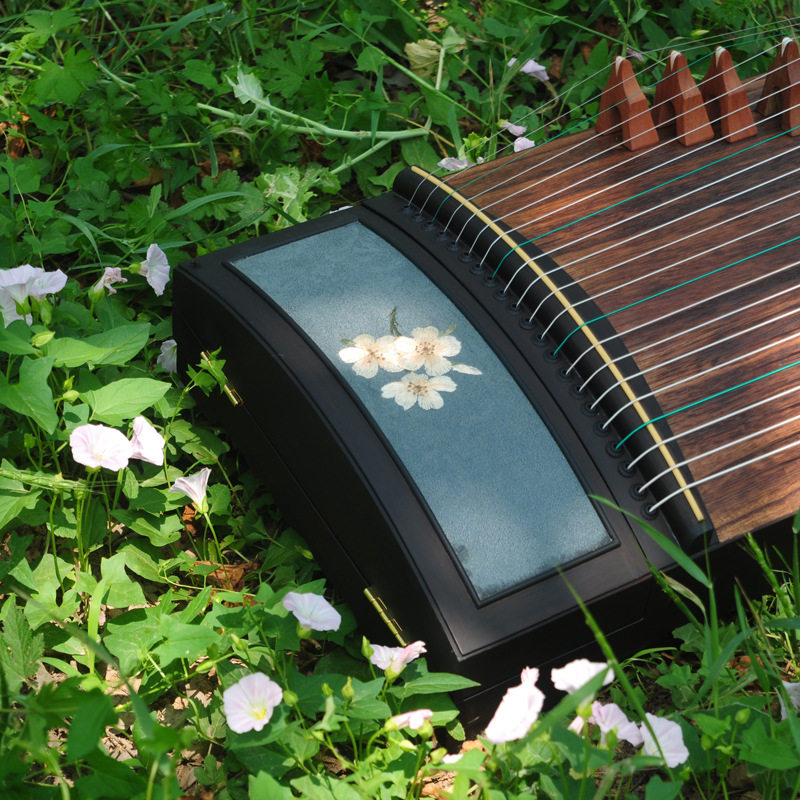 黄河风 厂家批发 黑檀木古筝刺绣工艺 考级古筝 儿童成人古筝多图