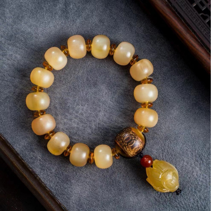 羊角16*12mm四面佛鹰嘴隔片平安扣天珠貔貅款手串佛珠