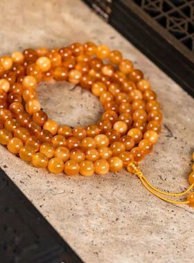 天然羊角手串108颗女男士多圈念