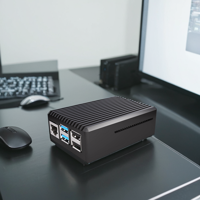 树莓派raspberry pi5五代散热保护全铝合金外壳金属