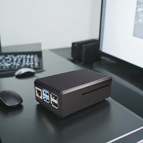 树莓派raspberry pi5五代散热保护全铝合金外壳金属