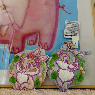 包邮稀有迪士尼小鹿斑比桑普兔子毛绒可爱DIY材料卡包行李牌挂件