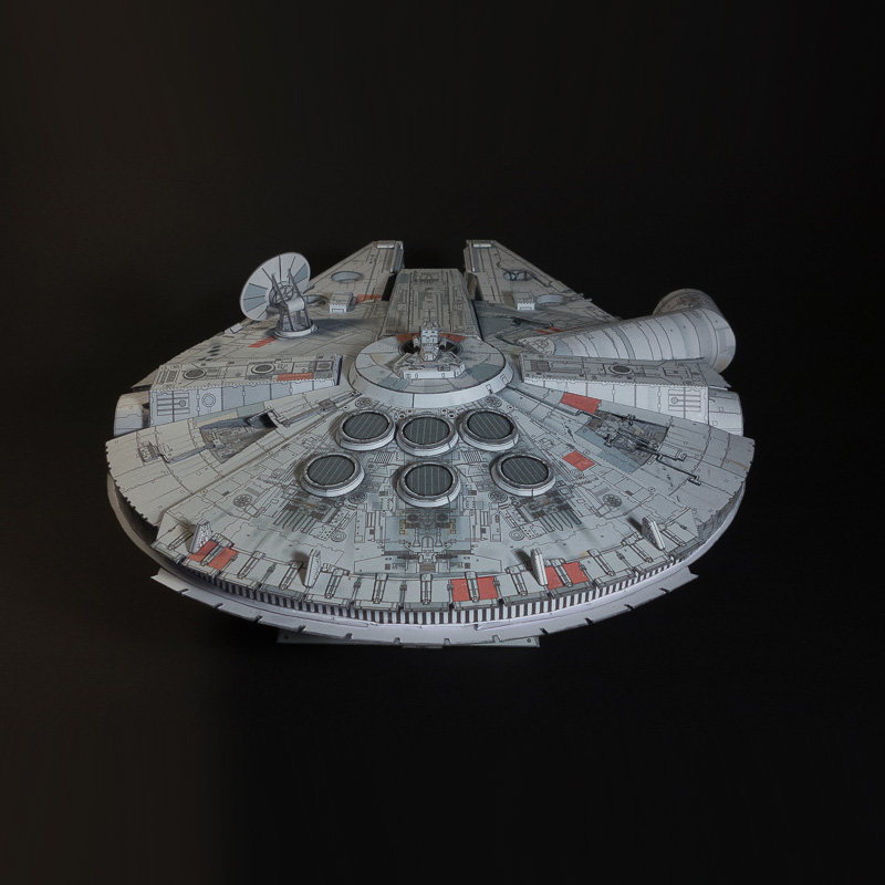 스타 워즈 밀레니엄 팔콘 종이 모델 STARWAR 우주선 조립 37 CM 군사 집 수제 DIY