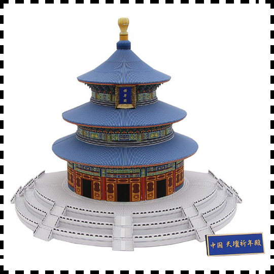 中国天坛祈年殿 建筑模型 纸模型 中国建筑 手工制作 diy 纸艺